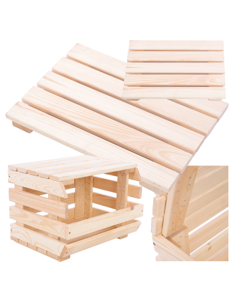 Na kółkach – skrzynie do owoców i warzyw RAWA - Pokrywa półka nakładka drewniana zamknięcie do regału na warzywa RAWA 37cm - product b2b.wamar.biz 1