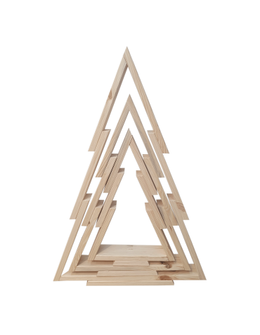 Zestaw 3 choinek CHOINKI DREWNIANE KOMPLET 45-77cm ZMONTOWANE EKO CHOINKA - product 2