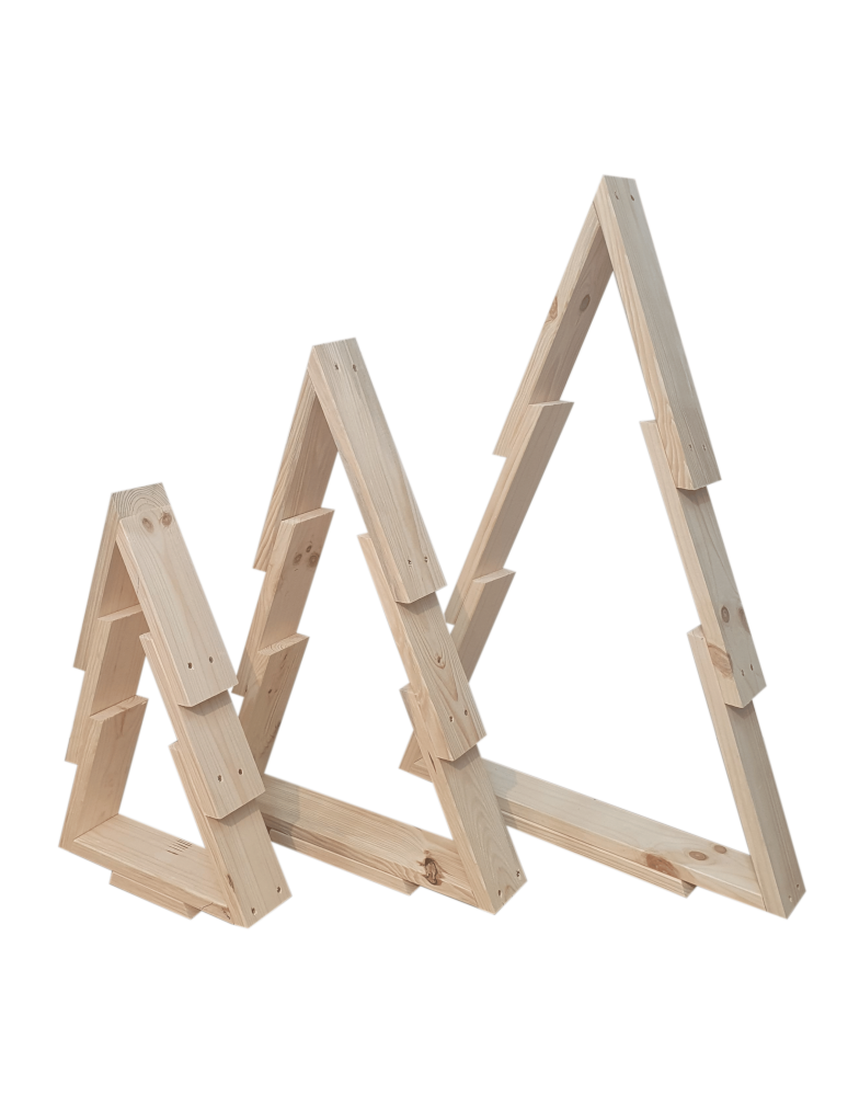 Choinki drewniane - Zestaw 3 choinek CHOINKI DREWNIANE KOMPLET 45-77cm ZMONTOWANE EKO CHOINKA - product b2b.wamar.biz 4