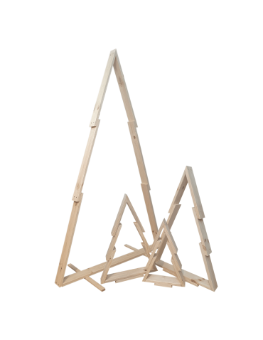 Choinki drewniane - Zestaw 3 choinek CHOINKI DREWNIANE KOMPLET 45-77cm ZMONTOWANE EKO CHOINKA - product 7