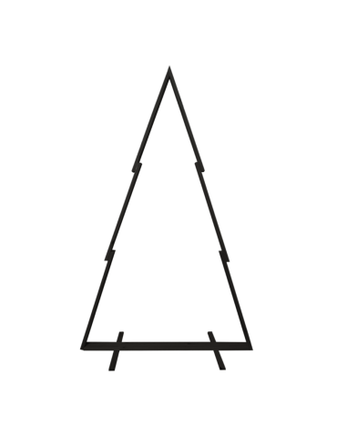 Choinki drewniane - Choinka drewniana DUŻA 165 cm CHOINKA Z DREWNA SKANDYNAWSKI STYL eko CZARNA - product 3