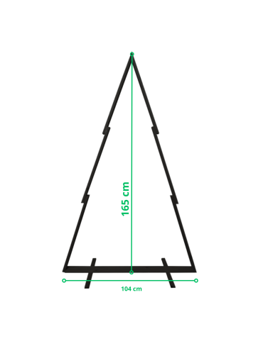 Choinki drewniane - Choinka drewniana DUŻA 165 cm CHOINKA Z DREWNA SKANDYNAWSKI STYL eko CZARNA - product 5
