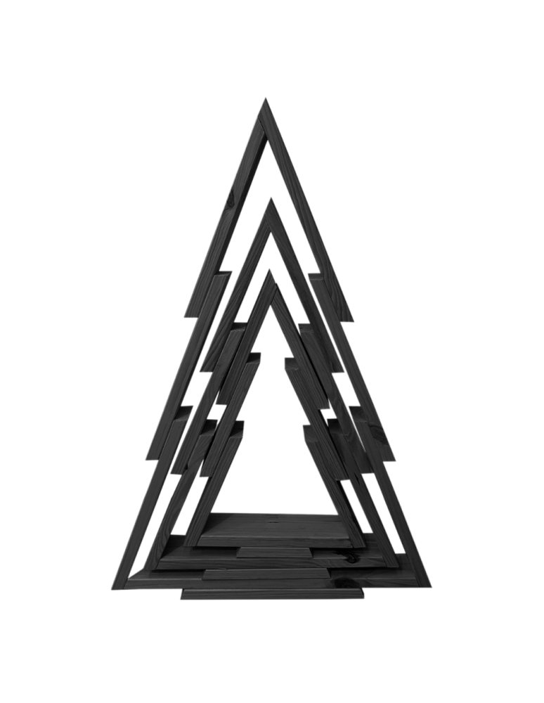 Choinki drewniane - Zestaw 3 choinek CHOINKI DREWNIANE KOMPLET 45-77cm ZMONTOWANE EKO CZARNE - product b2b.wamar.biz 2