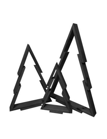 Choinki drewniane - Zestaw 3 choinek CHOINKI DREWNIANE KOMPLET 45-77cm ZMONTOWANE EKO CZARNE - product 5