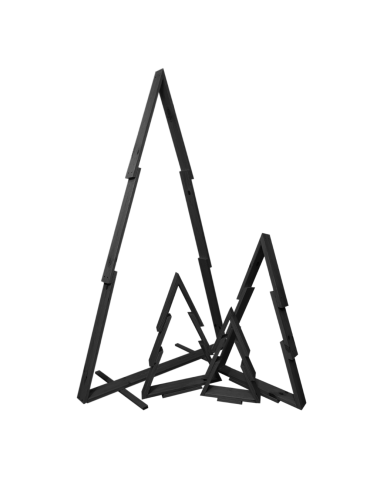 Choinki drewniane - Zestaw 3 choinek CHOINKI DREWNIANE KOMPLET 45-77cm ZMONTOWANE EKO CZARNE - product 7