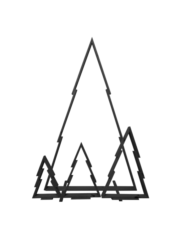 Choinki drewniane - Zestaw 3 choinek CHOINKI DREWNIANE KOMPLET 45-77cm ZMONTOWANE EKO CZARNE - product b2b.wamar.biz 8