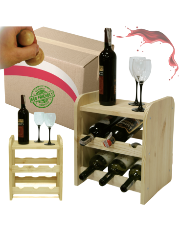 Stojak na wino regał na wino półka na wino butelki szafka na alkohol 6but