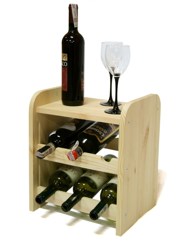 Regały do wina RW31 - Stojak na wino regał na wino półka na wino butelki szafka na alkohol 6but - product b2b.wamar.biz 2