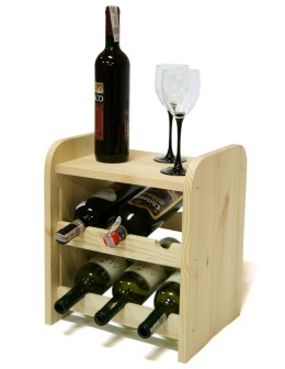 Stojak na wino regał na wino półka na wino butelki szafka na alkohol 6but - product 2