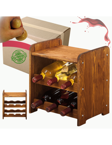 Stojak na wino regał na wino półka na wino butelki szafka na alkohol 6but