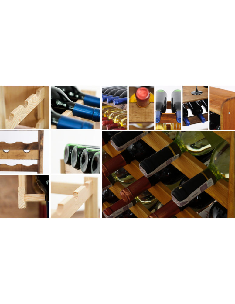 Regały do wina RW31 - Stojak na wino regał na wino półka na wino butelki szafka na alkohol 8but - product b2b.wamar.biz 7