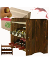 Stojak na wino regał na wino półka na wino butelki szafka na alkohol 8but