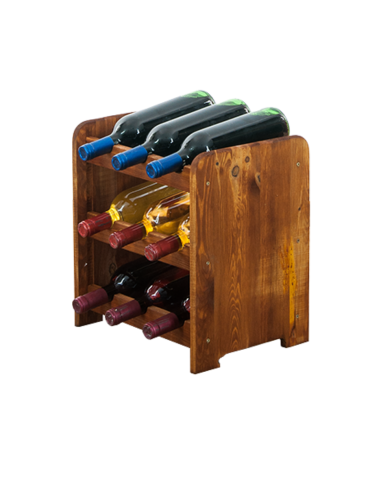 Stojak na wino butelki napoje regał na wino butelki szafka na alkohol 9but - product 2