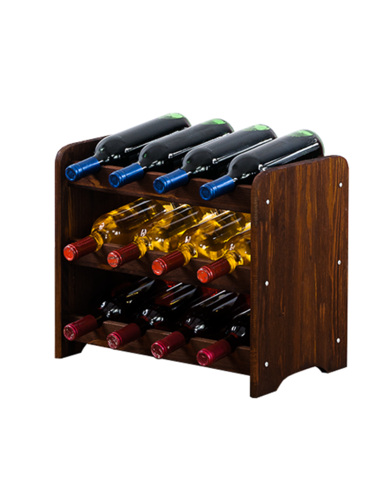 Regały do wina RW31 - Stojak na wino butelki napoje regał na wino butelki szafka na alkohol 12but - product b2b.wamar.biz 2