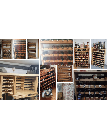 Regały do wina RW31 - Stojak na wino butelki napoje regał na wino butelki szafka na alkohol 12but - product 9