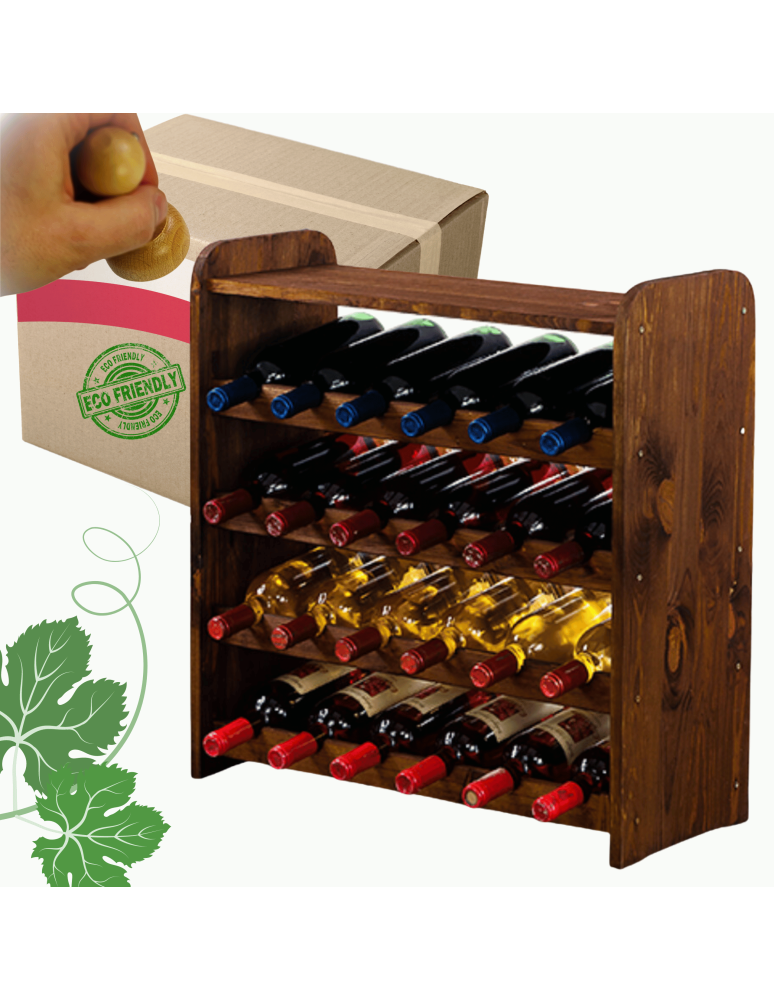 Regały do wina RW31 - Stojak na wino regał na wino półka na wino butelki szafka na alkohol 24but - produkt b2b.wamar.biz 1