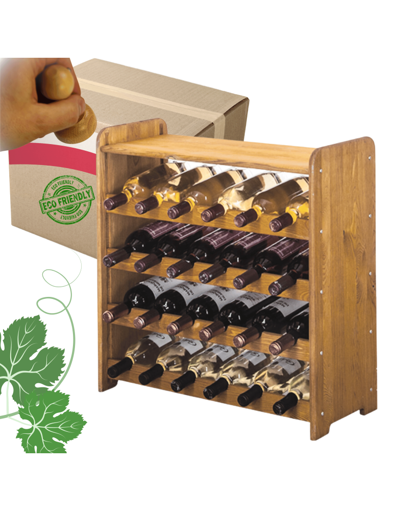 Regały do wina RW31 - Stojak na wino regał na wino półka na wino butelki szafka na alkohol 24but - product b2b.wamar.biz 1