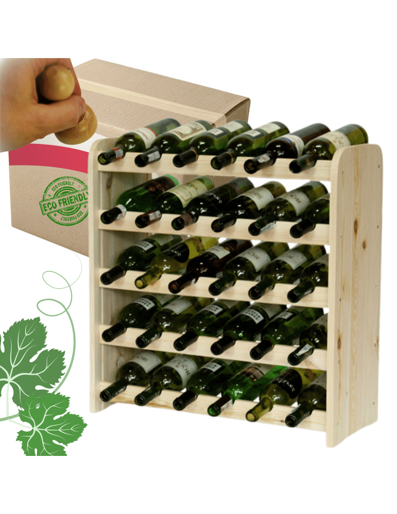 Regały do wina RW31 - Stojak na wino butelki napoje regał na wino butelki szafka na alkohol 30but - product b2b.wamar.biz 1