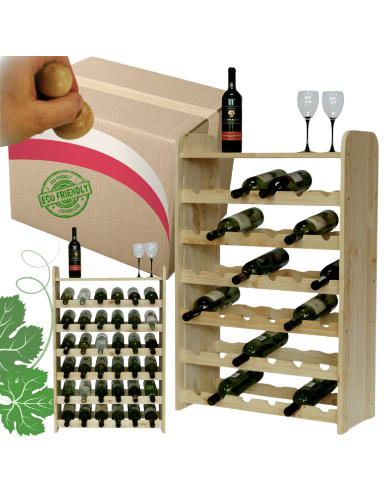 Regały do wina RW31 - Stojak na wino regał na wino półka na wino butelki szafka na alkohol 36but - product b2b.wamar.biz 1