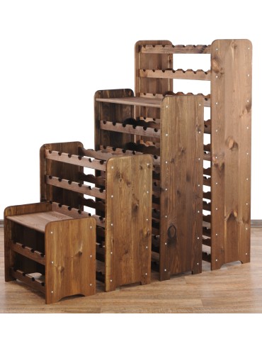 Regały do wina RW31 - Stojak na wino regał na wino półka na wino butelki szafka na alkohol 36but - product 10