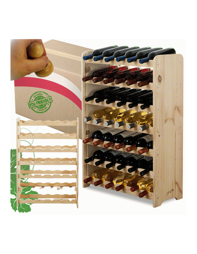 Regały do wina RW31 - Stojak na wino butelki napoje regał na wino butelki szafka na alkohol 42but - product b2b.wamar.biz 1