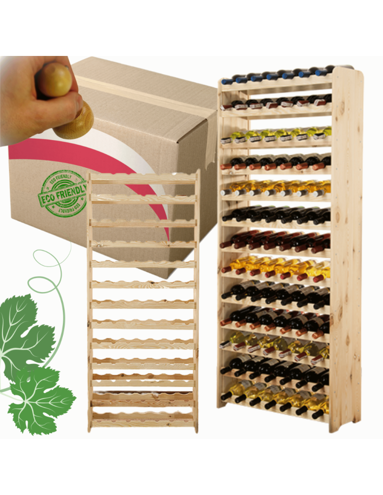 Regały do wina RW31 - Stojak na wino butelki napoje regał na wino butelki szafka na alkohol 91but - product b2b.wamar.biz 1