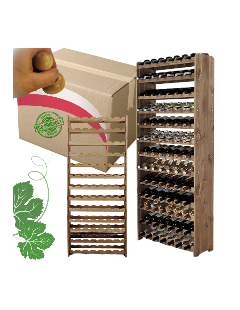 Regały do wina RW31 - Stojak na wino butelki napoje regał na wino butelki szafka na alkohol 91but - product b2b.wamar.biz 1