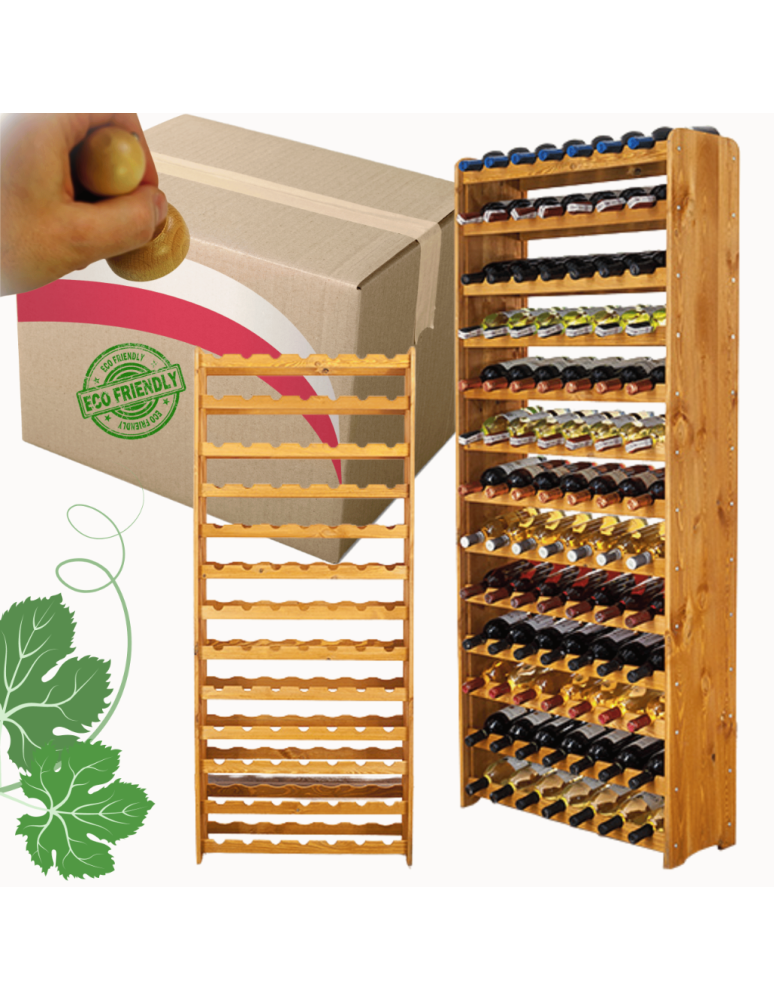 Regały do wina RW31 - Stojak na wino butelki napoje regał na wino butelki szafka na alkohol 91but - product b2b.wamar.biz 1
