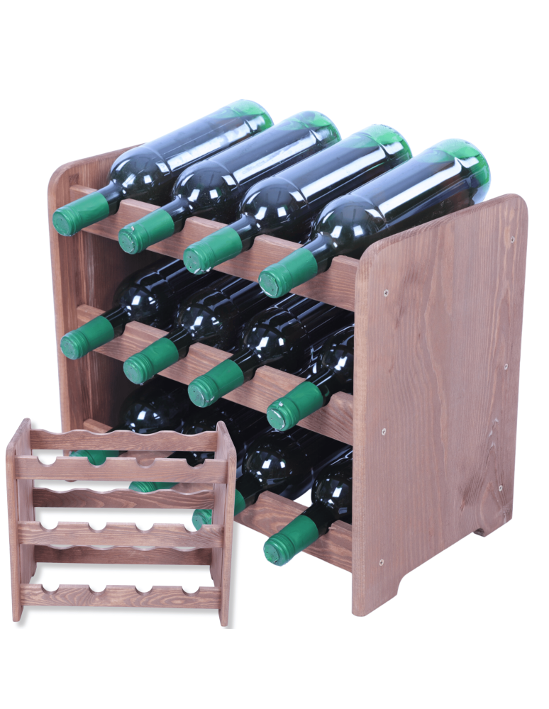 Regały do wina RW31 - Stojak na wino butelki napoje regał na butelki wino szafka na alkohol 12but - product b2b.wamar.biz 1