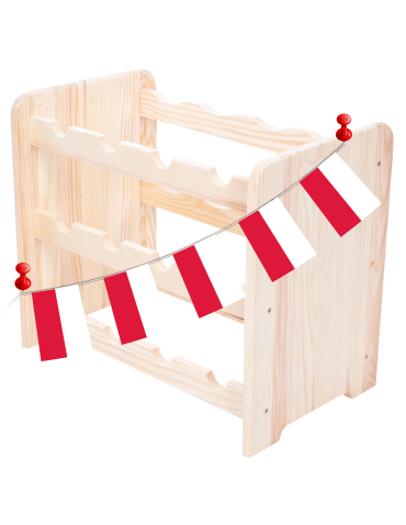 Regały do wina RW31 - Stojak na wino butelki napoje regał na butelki wino szafka na alkohol 12but - product 9