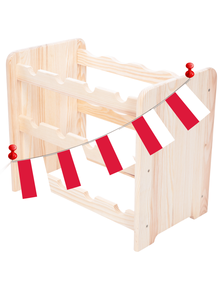 Regały do wina RW31 - Stojak na wino butelki napoje regał na butelki wino szafka na alkohol 12but - product b2b.wamar.biz 9