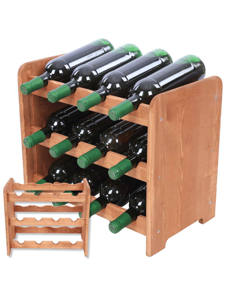 Regały do wina RW31 - Stojak na wino butelki napoje regał na wino butelki szafka na alkohol 12but - product b2b.wamar.biz 1