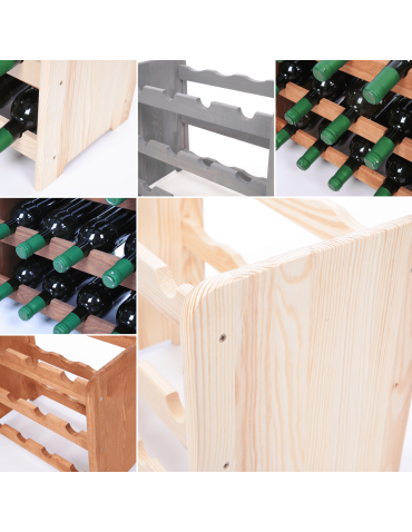 Regały do wina RW31 - Stojak na wino butelki napoje regał na wino butelki szafka na alkohol 12but - product 6