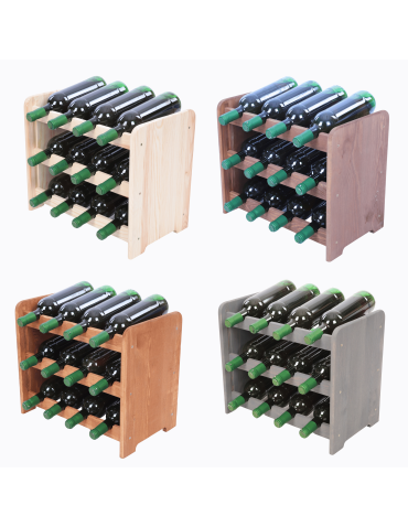 Regały do wina RW31 - Regał na wino butelki napoje stojak na wino butelki szafka na alkohol 12but - product 8