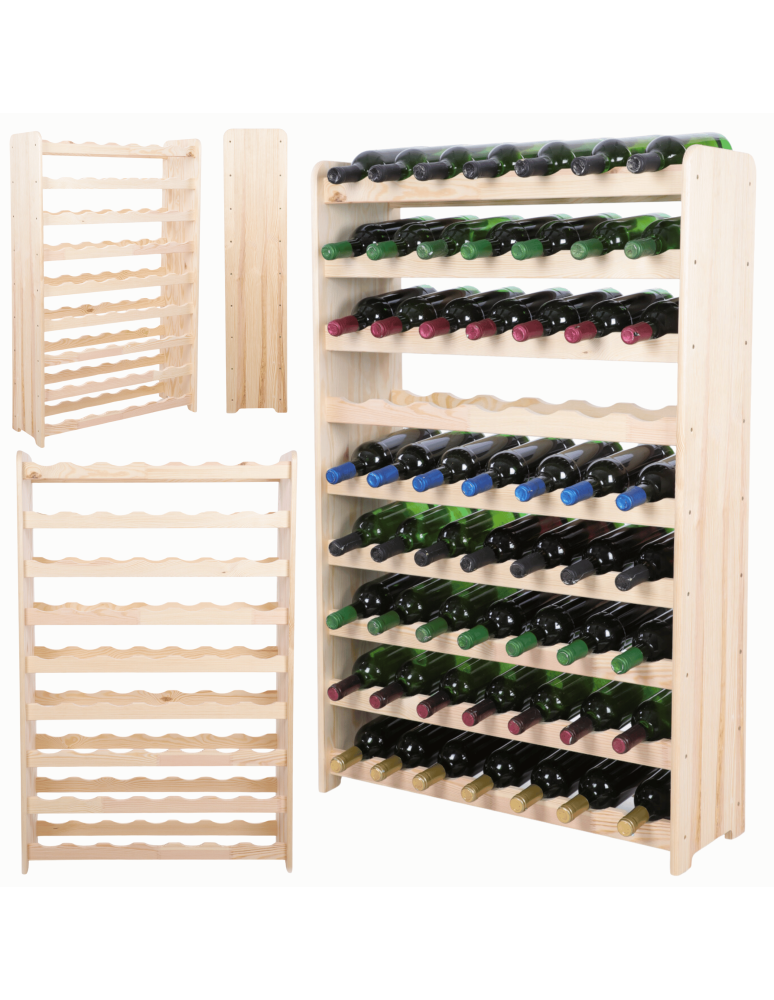 Regały do wina RW31 - Stojak na wino butelki napoje regał na wino butelki szafka na alkohol 63but - product b2b.wamar.biz 1