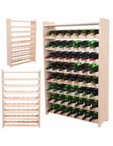 Stojak na wino butelki napoje regał na wino butelki półka na alkohol 56but