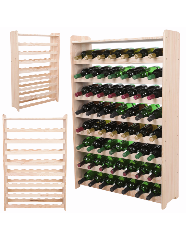 Regały do wina RW31 - Stojak na wino butelki napoje regał na wino butelki półka na alkohol 56but - product b2b.wamar.biz 1