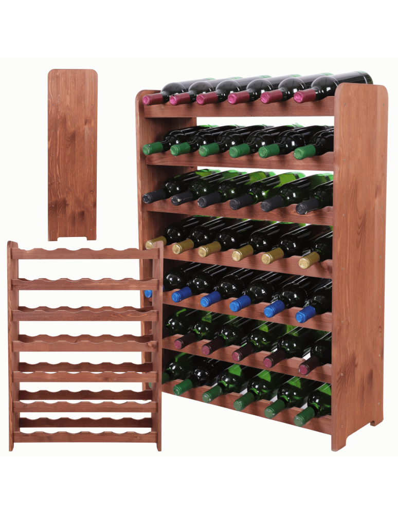 Regały do wina RW31 - Stojak na wino butelki napoje regał na wino butelki szafka na alkohol 42but - product b2b.wamar.biz 1