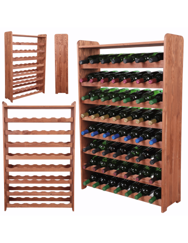 Stojak na wino butelki napoje regał na wino butelki półka na alkohol 56but