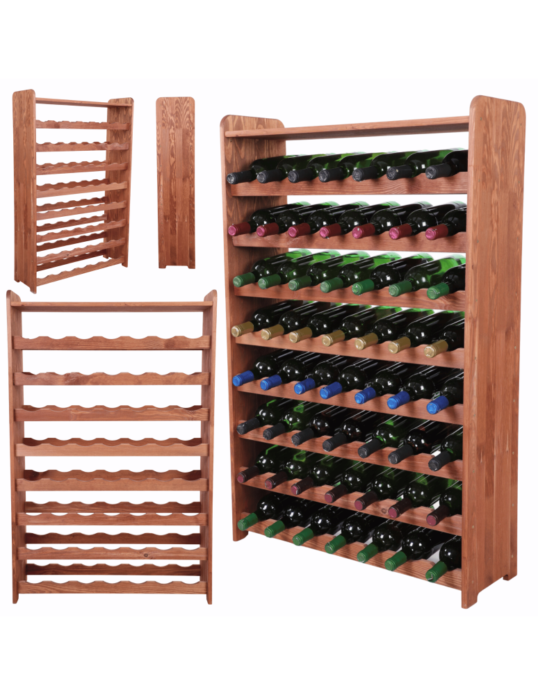 Regały do wina RW31 - Stojak na wino butelki napoje regał na wino butelki półka na alkohol 56but - product b2b.wamar.biz 1