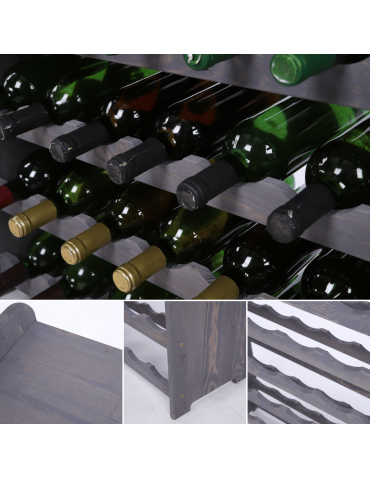 Regały do wina RW31 - Stojak na wino butelki napoje regał na wino butelki szafka na alkohol 30but - product 6