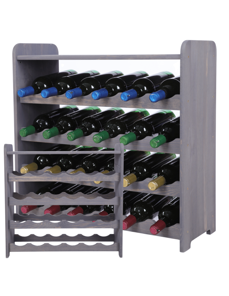 Regały do wina RW31 - Stojak na wino butelki napoje regał na wino butelki półka na alkohol 24but - product b2b.wamar.biz 1