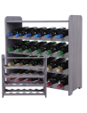 Stojak na wino butelki napoje regał na wino butelki półka na alkohol 24but