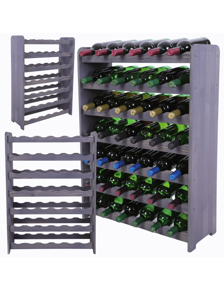 Regały do wina RW31 - Stojak na wino butelki napoje regał na wino butelki szafka na alkohol 42but - product b2b.wamar.biz 1