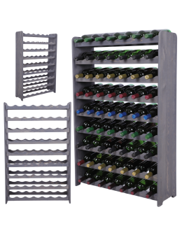 Stojak na wino butelki napoje regał na wino butelki szafka na alkohol 63but