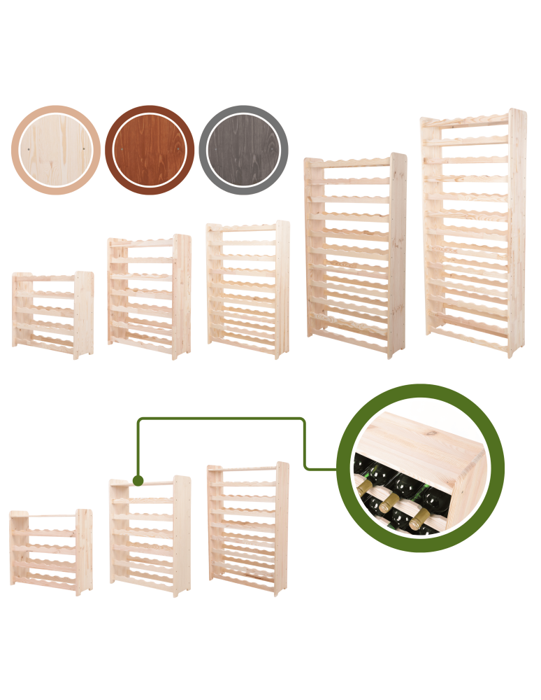 Regały do wina RW31 - Stojak na wino butelki napoje regał na wino butelki szafka na alkohol 63but - product b2b.wamar.biz 8