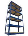 Regał Helios 213x90x45 cm 6 półek/175kg Niebiesko-Niebieski