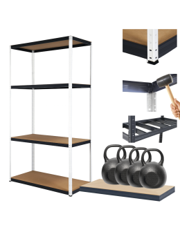 Regał metalowy magazynowy garażowy stojak HELIOS 180x110x35cm 4Px400kg