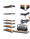 Regał metalowy magazynowy stojak HELIOS 213x110x40cm 6Px400kg SOLIDNY