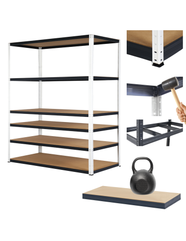 Regał metalowy ocynk regał magazynowy garażowy HELIOS 213x040x40 4 półki - product 2